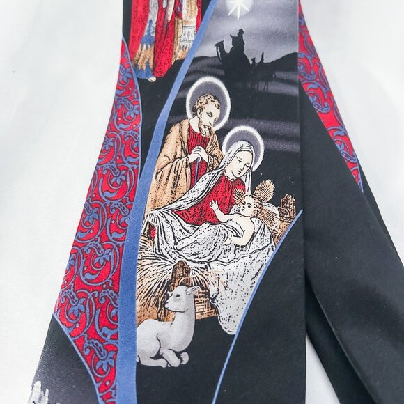 Holiday Traditions Men's Christmas Nativity Necktie - Picture 3 of 5